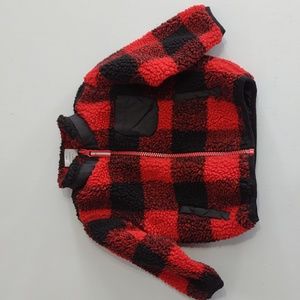 Wonder Nation baby boy girl 3-6 months buffalo plaid jacket coat long sleeves